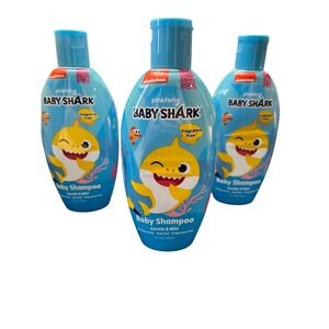 Pinkfong Baby Shark Fragrance Free Shampoo 10oz 3 Pack Gentle Mild Paraben Free